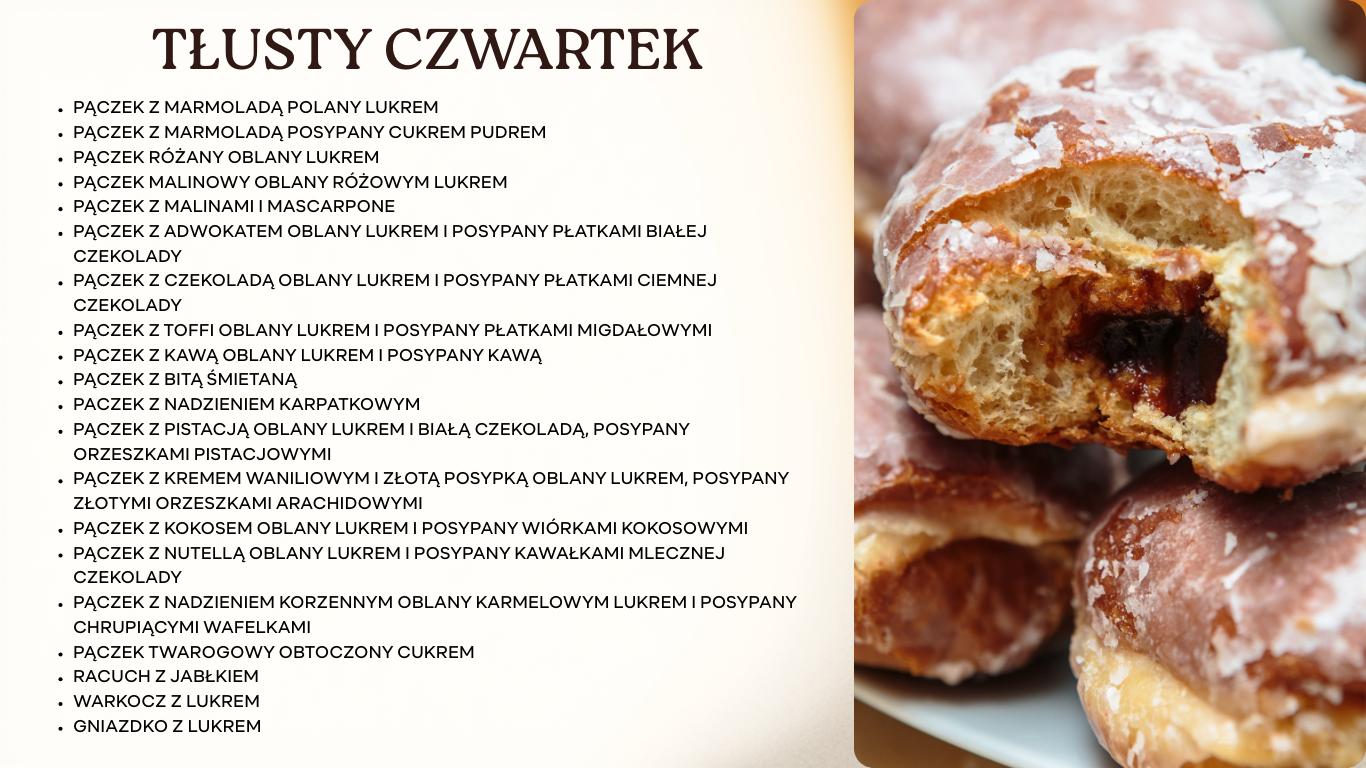 TŁUSTY CZWARTEK OFERTA